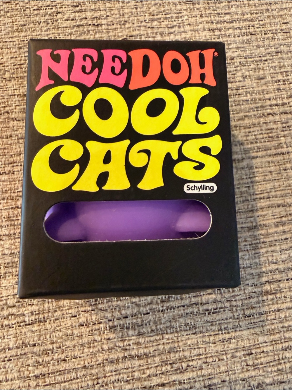 NeeDoh Cool Cats Purple Squishy Fidget Stress Toy Rare Nee Doh Authentic